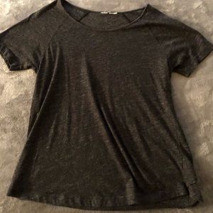 Dark gray short sleeved top
